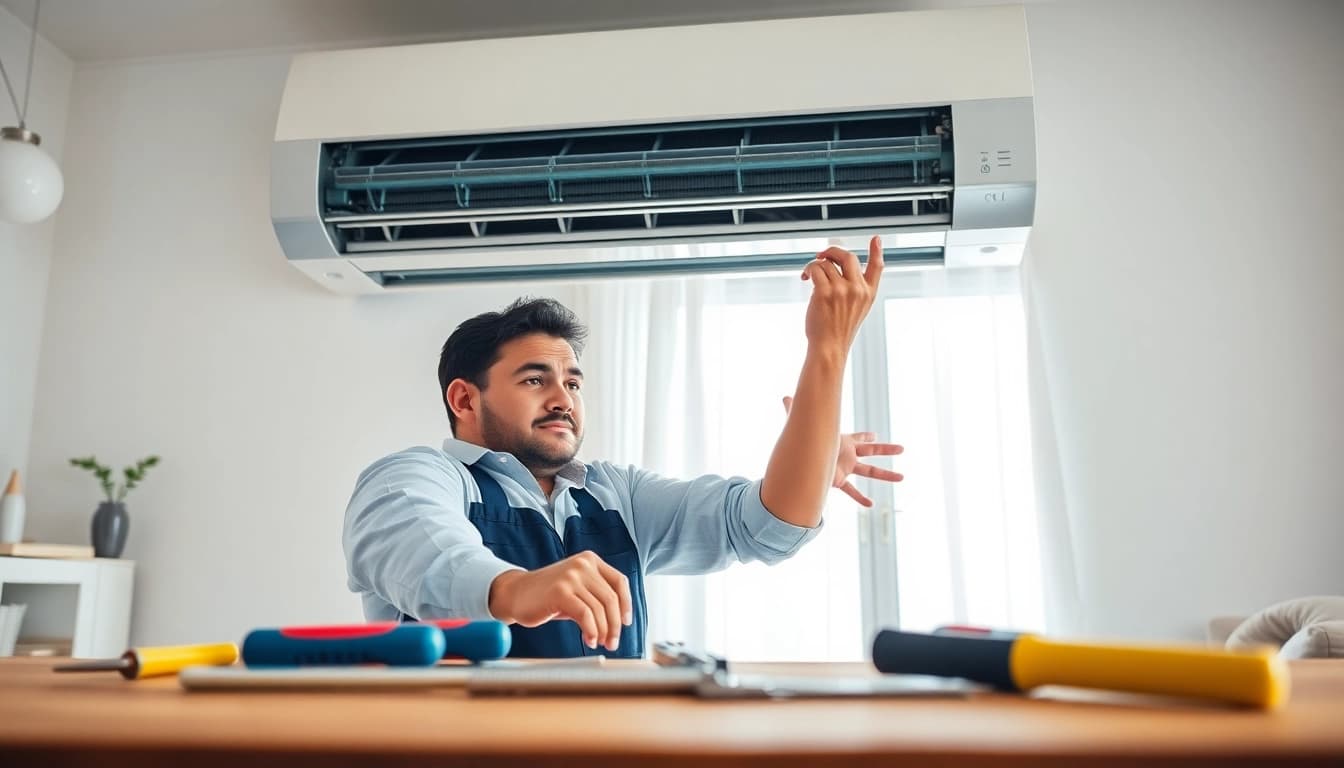 Air Conditioning Repair Tampa technician servicing a residential AC unit with expert care.