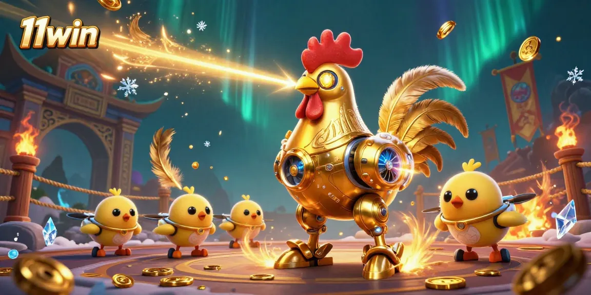 Engage in thrilling gameplay at 11win with dynamic golden rooster laser action.