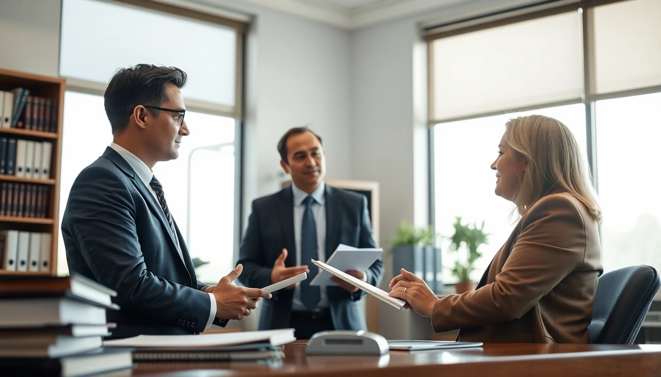 Clearwater truck accident lawyer consulting with a client in a professional office.