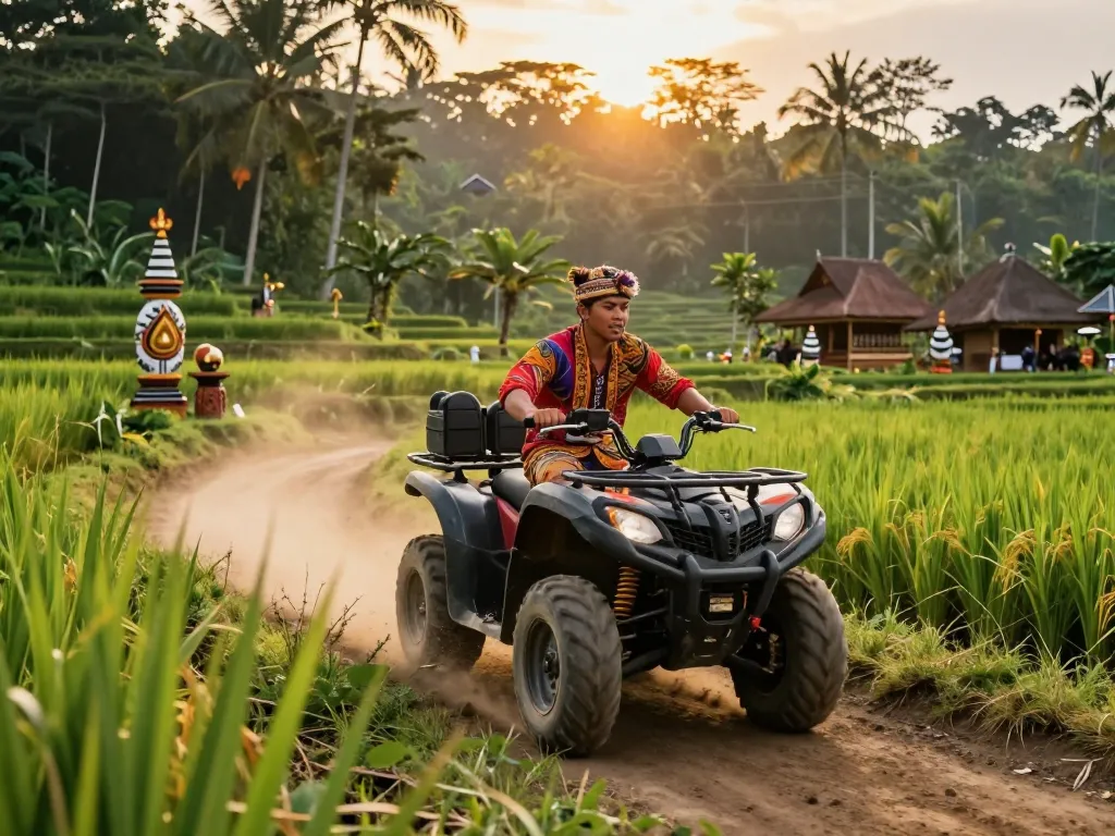 Experience the excitement of Bali’s ATV tours as you explore Bali tour packages through lush jungles and rice fields