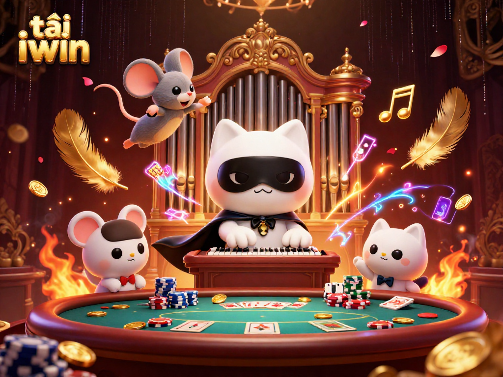 Engage in the excitement as tải iwin showcases a vibrant casino scene with dazzling characters and effects.