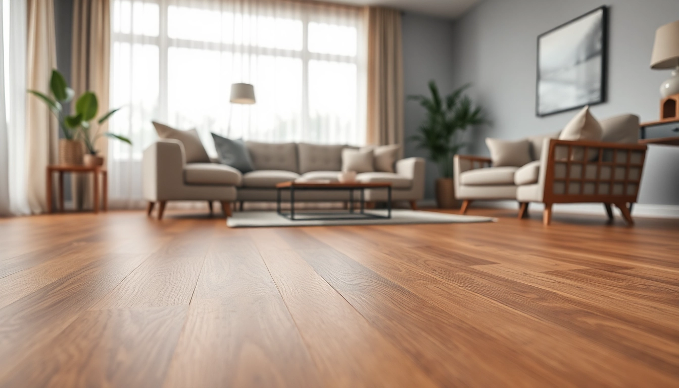 Transform your space with vinyl plank flooring showcasing its exquisite texture and modern design.