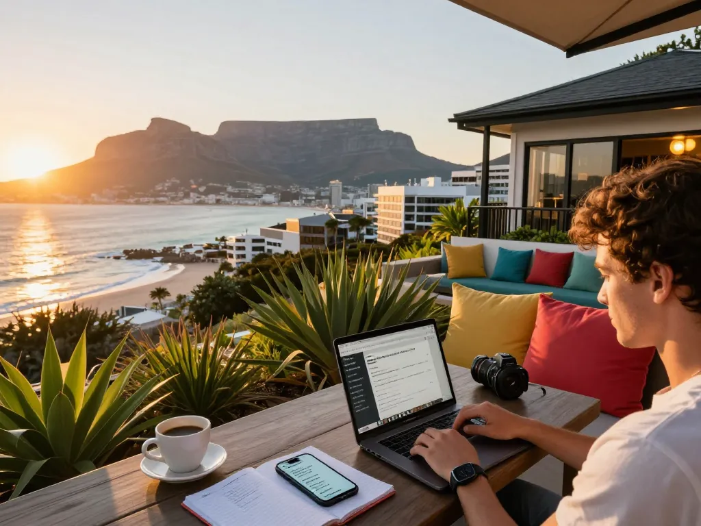 airbnb management cape town stylish property with ocean view and host checking bookings
