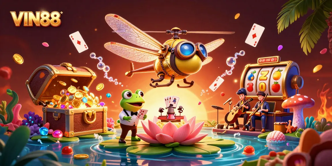 Experience thrilling gameplay at VIN88 with a vibrant casino atmosphere and engaging characters.