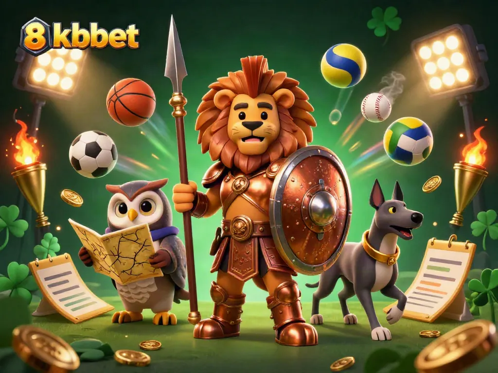 Experience thrilling sports betting action with 8xbet represented by dynamic characters and game elements.