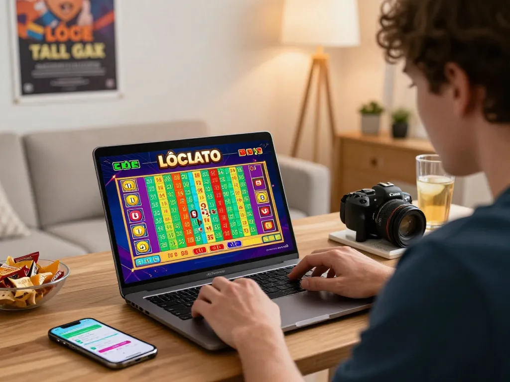 Engaging in lô đề online with vibrant graphics and a cozy atmosphere.