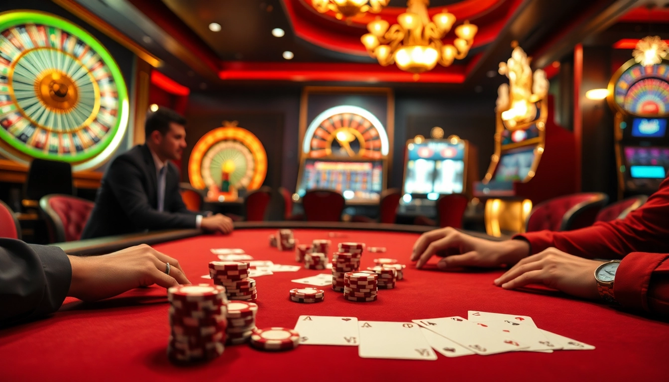 Experience the excitement of PG88 with intense poker action at a luxurious casino table.