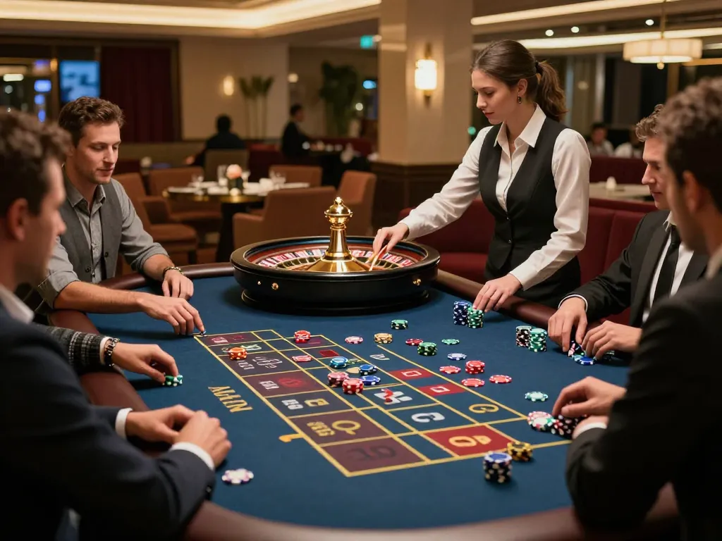Experience the thrilling roulette excitement at UU88's upscale casino gaming floor.